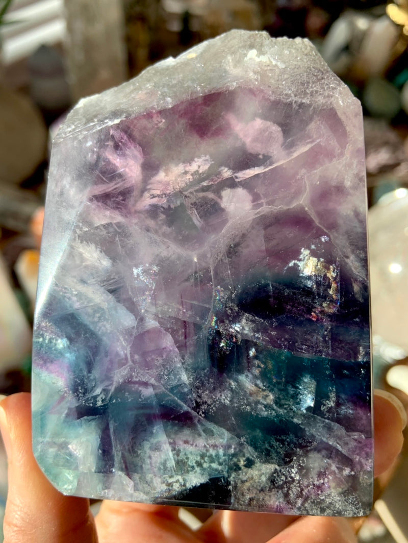 Blue + Violet Fluorite Slab with Atlantean Vibes