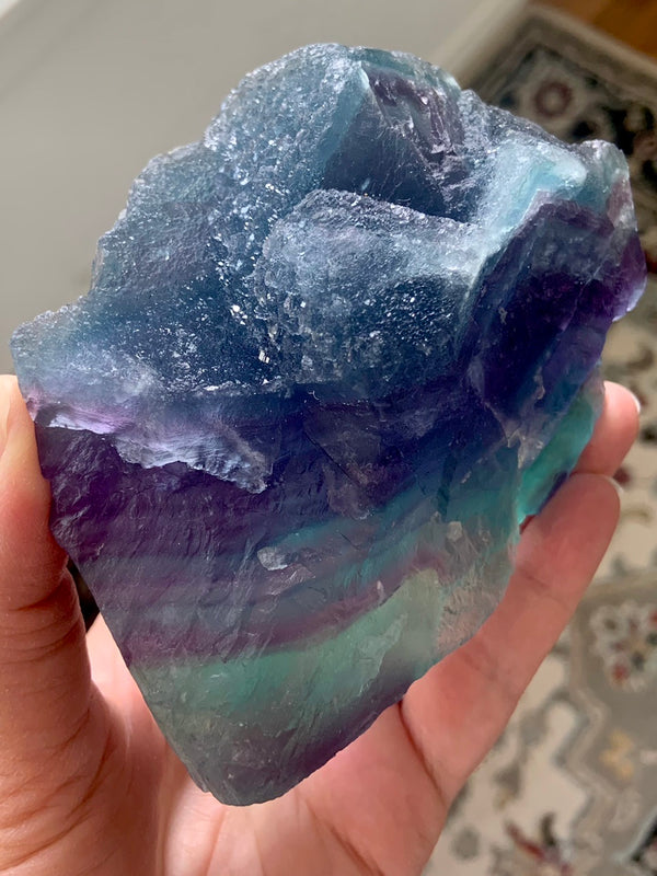 Teal, Purple + Blue Fluorite Specimen