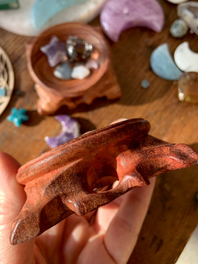 Jumbo Wood Sphere Stand + Crystal Specimen Display