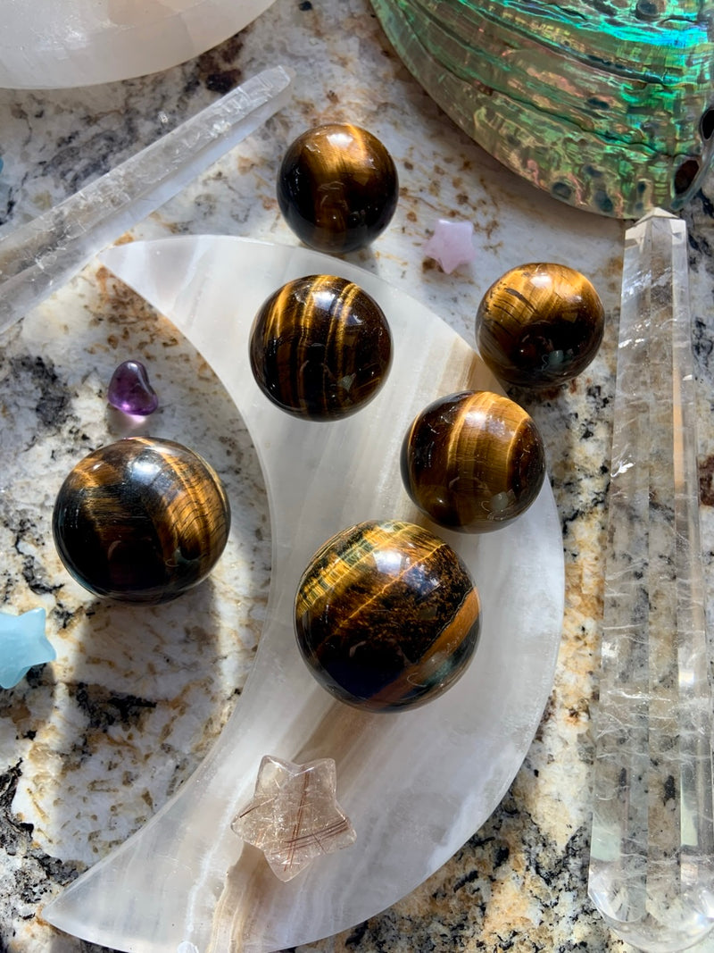 Golden Tiger's Eye Mini Spheres