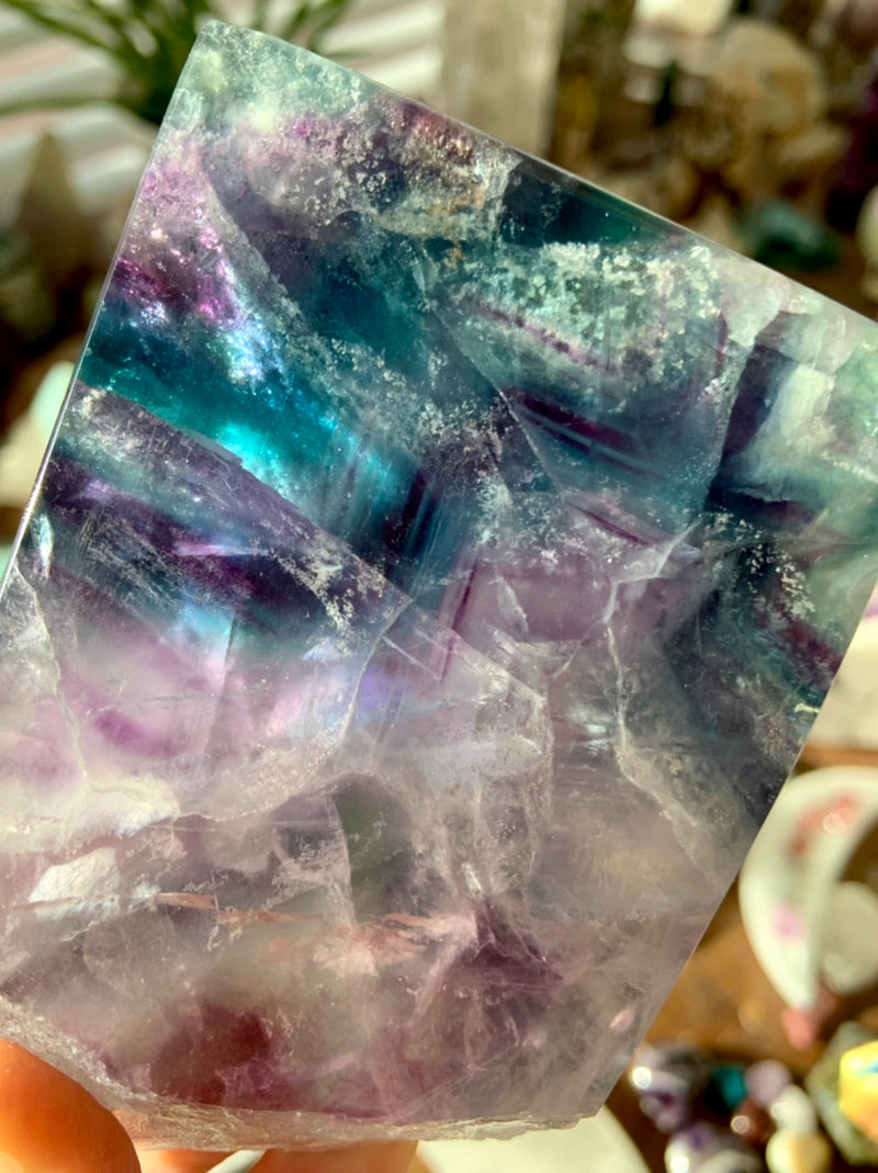 Blue + Violet Fluorite Slab with Atlantean Vibes