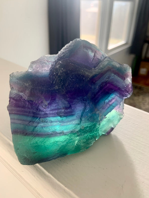 Teal, Purple + Blue Fluorite Specimen