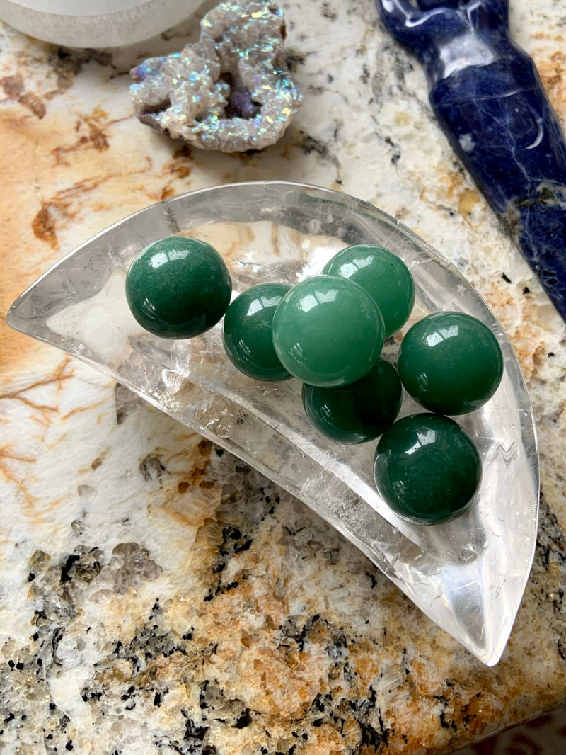 Set of 3 Green Aventurine Mini Spheres