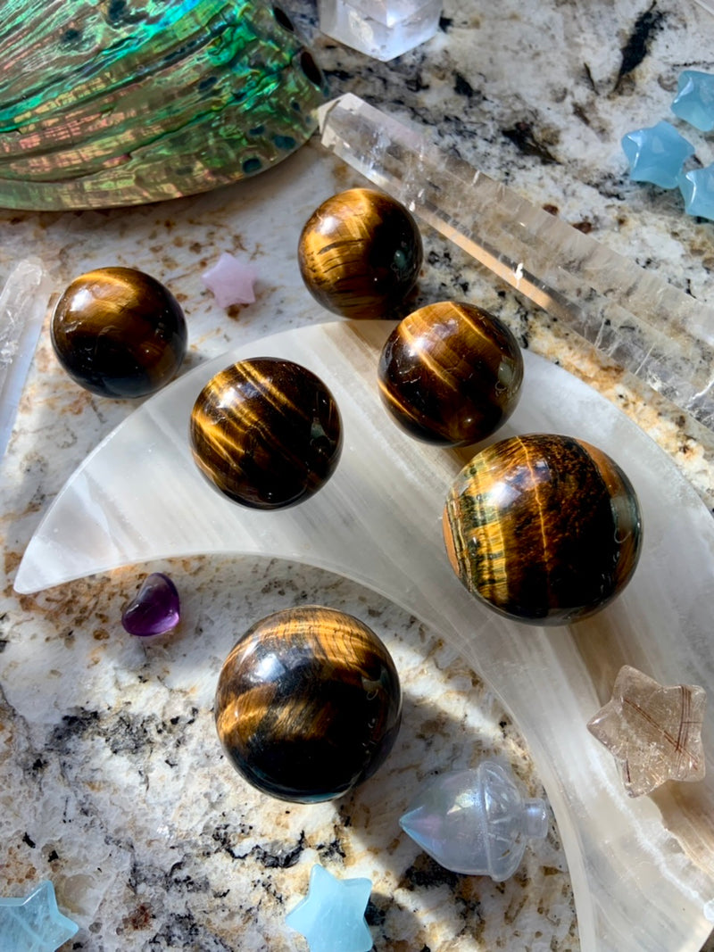 Golden Tiger's Eye Mini Spheres