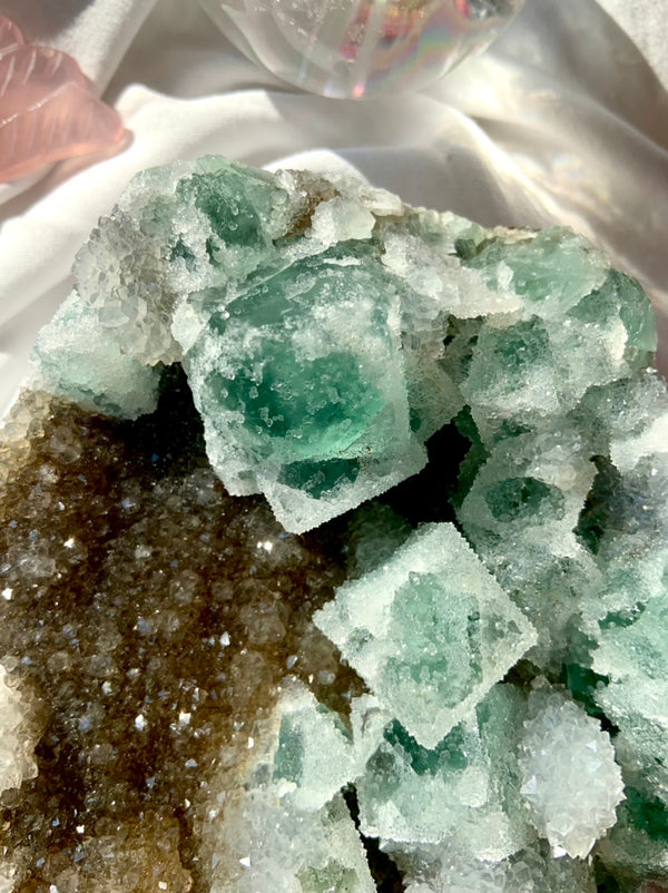 Sugary Cubic Fluorite Specimen