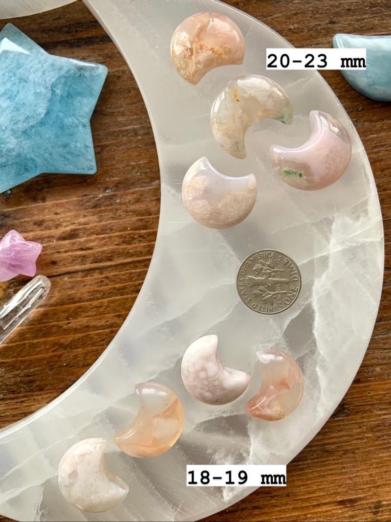 Flower Agate Moons