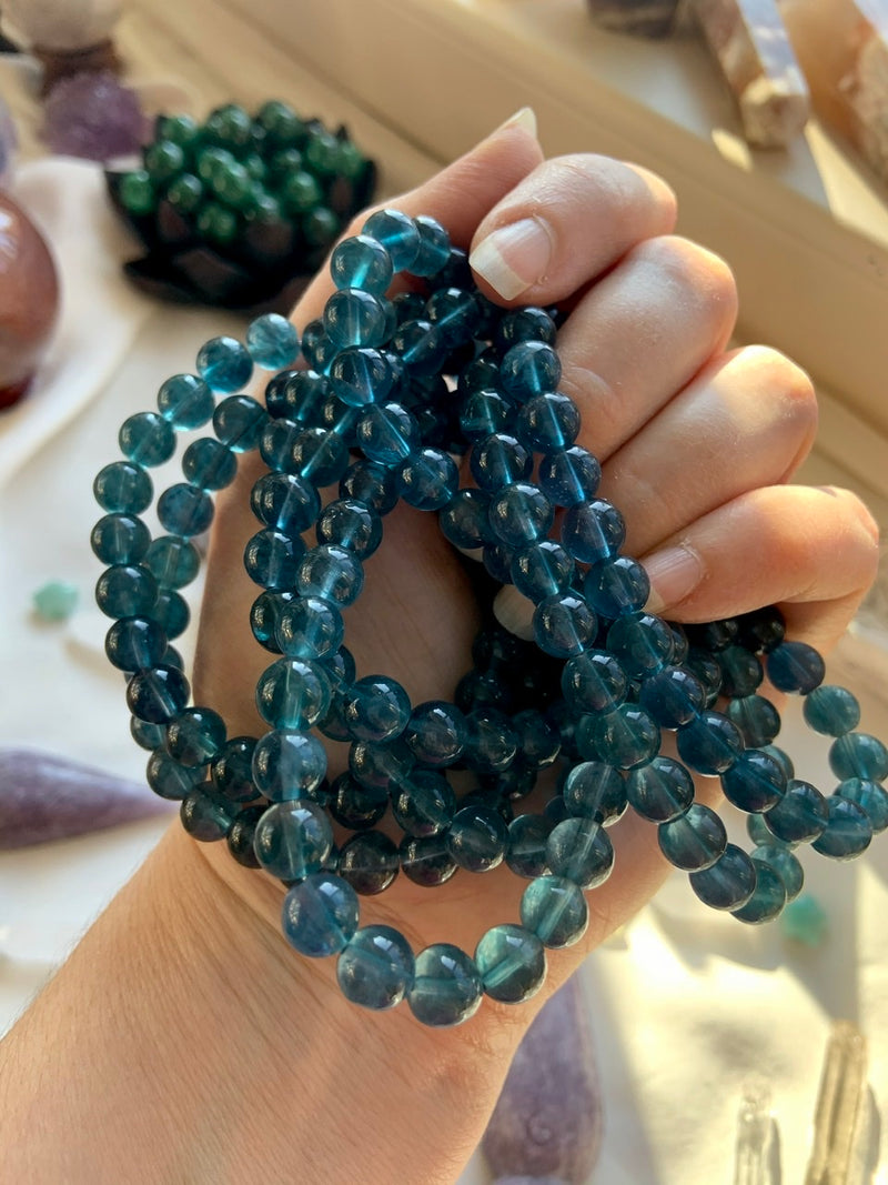 Teal Blue Fluorite Bracelets