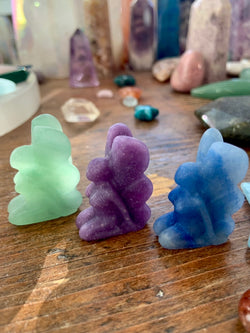 Mini Crystal Fairies ~ Lepidolite + Green Aventurine Crystal Fairy