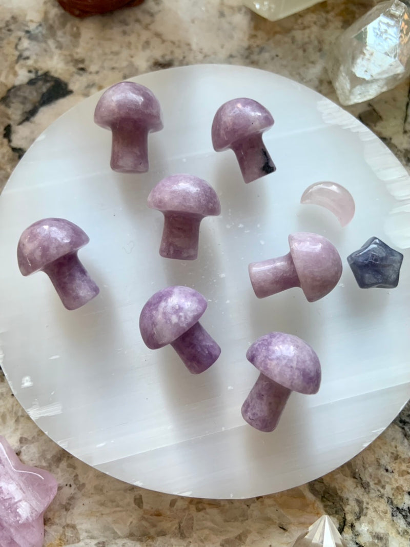 Lepidolite Mini Mushrooms