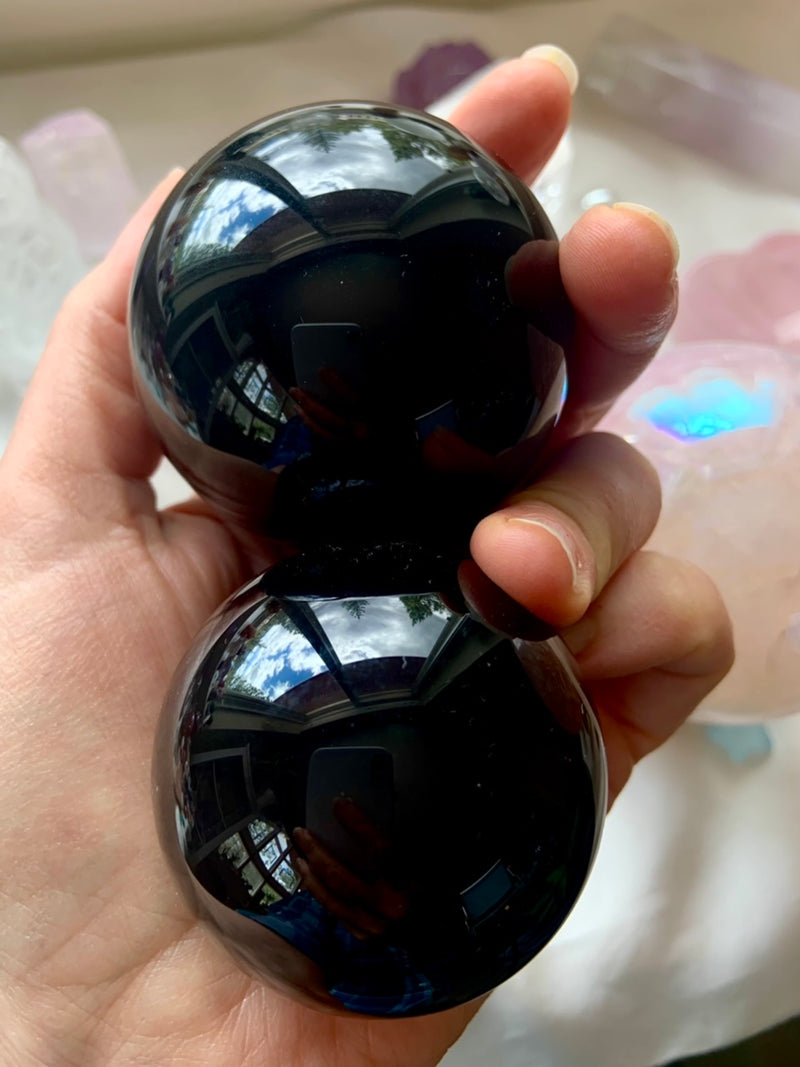 Black Obsidian Sphere for energetic protection