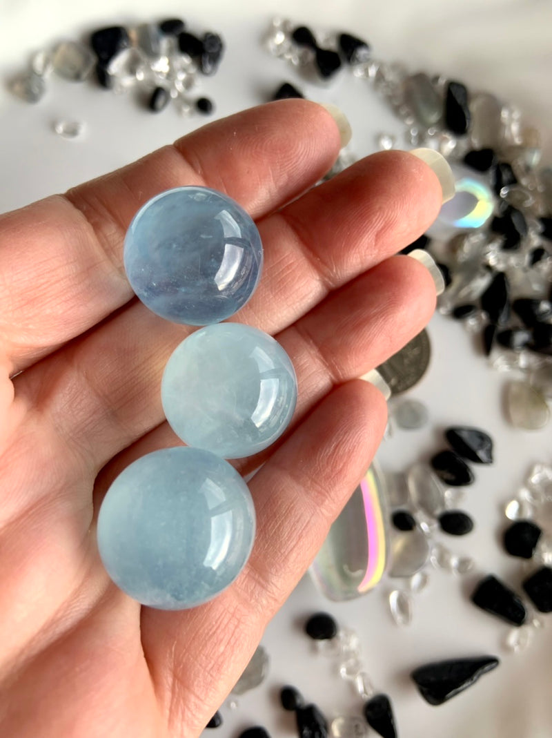 Aquamarine Crystal Mini Spheres