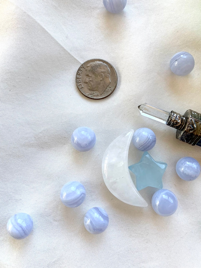 Mini Blue Lace Agate Spheres