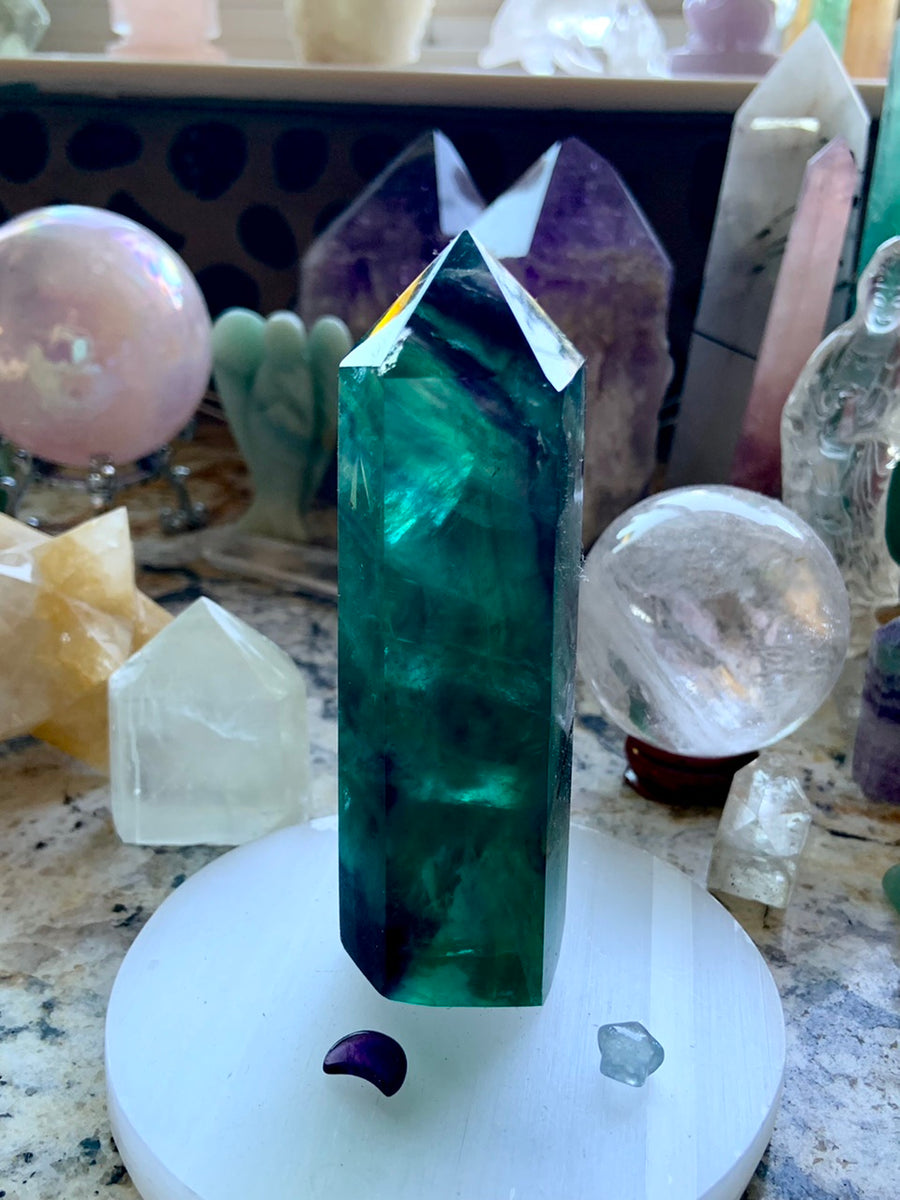 Large Blue Zig Zag Fluorite deals Crystal Tower