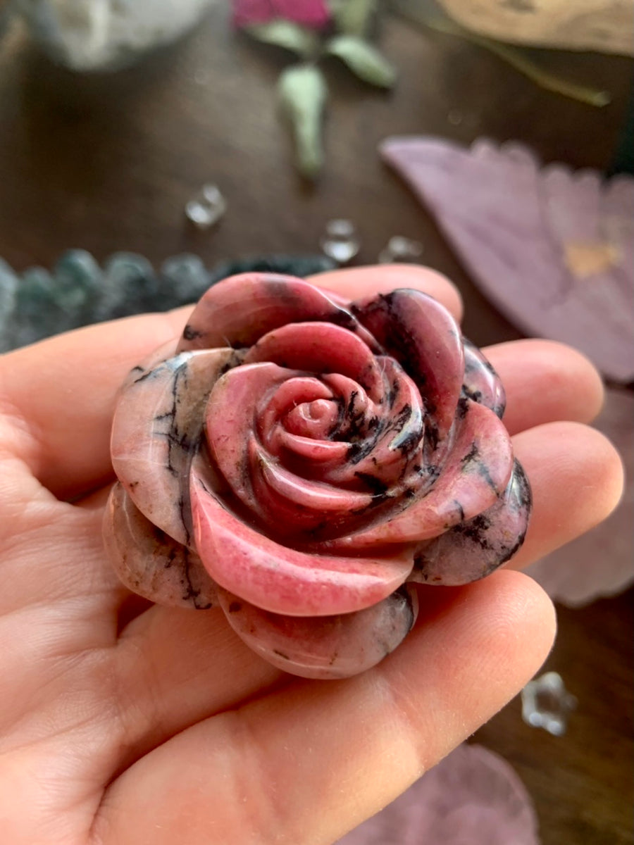 Big Rhodonite Roses – Wild Mountain Crystals