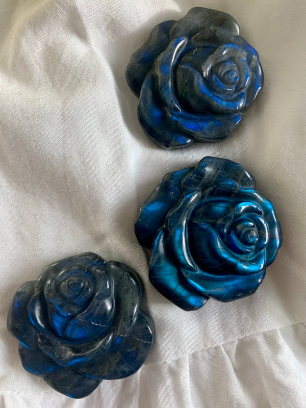 Blue Flash LABRADORITE Roses