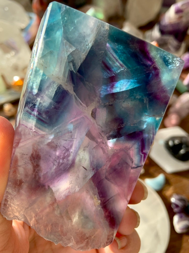 Blue + Violet Fluorite Slab with Atlantean Vibes