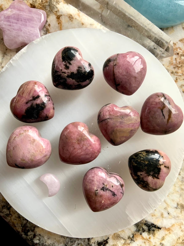 Mini Rhodonite Hearts