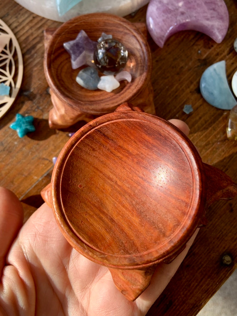 Jumbo Wood Sphere Stand + Crystal Specimen Display