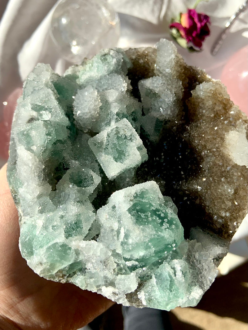 Sugary Cubic Fluorite Specimen