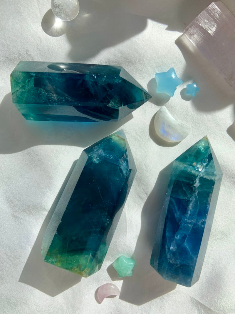 Atlantean Blue FLUORITE TOWERS