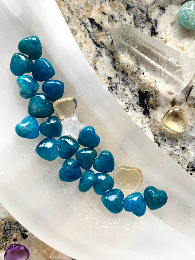 Mini Blue Apatite Hearts