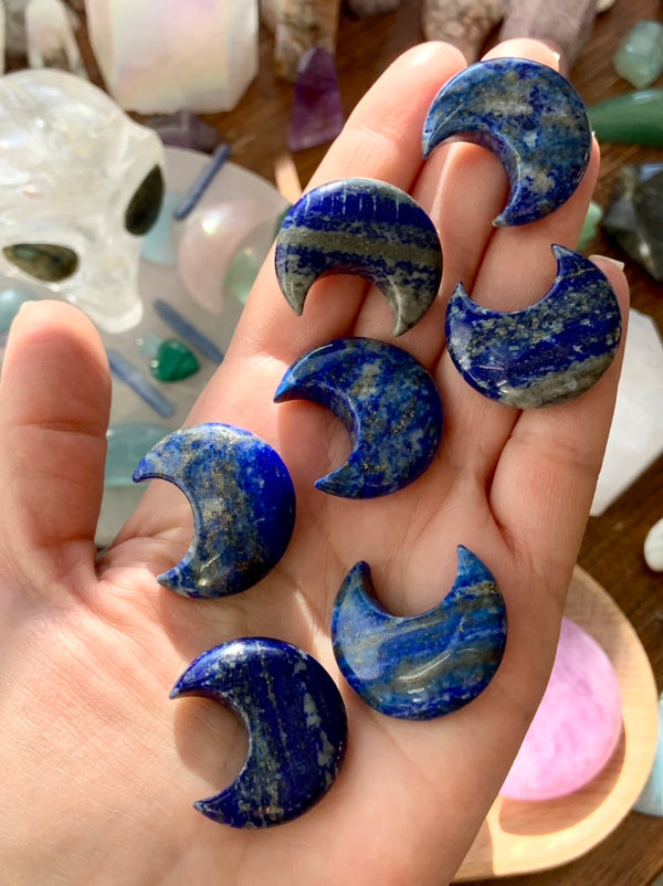 Lapis Lazuli Crescent Moon