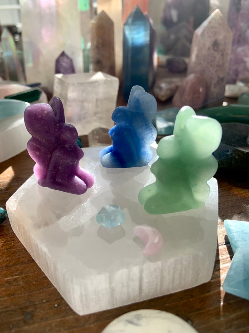 Mini Crystal Fairies ~ Lepidolite + Green Aventurine Crystal Fairy