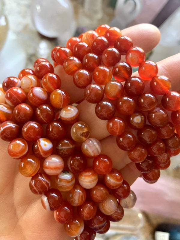 Carnelian Beaded Bracelet