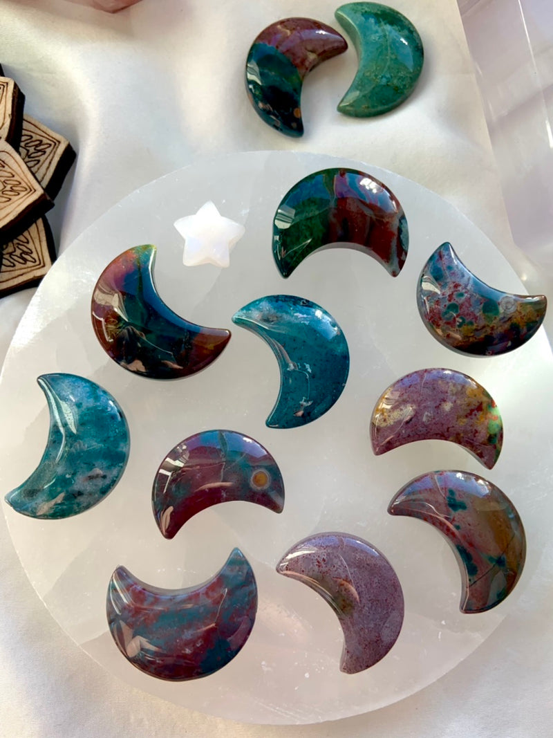 Colorful Ocean Jasper Moons