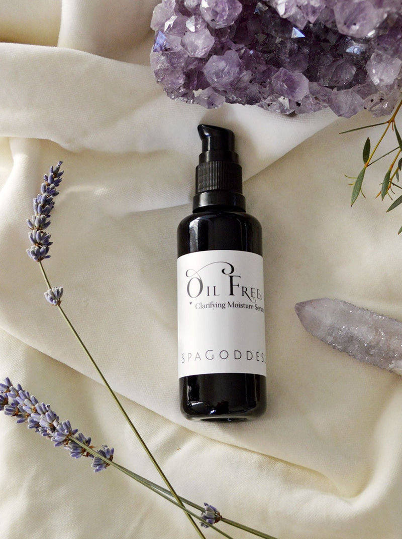 Oil-Free Clarifying Serum, Organic Face Serum w/ Lavender, Hyaluronic Acid + Green Tea