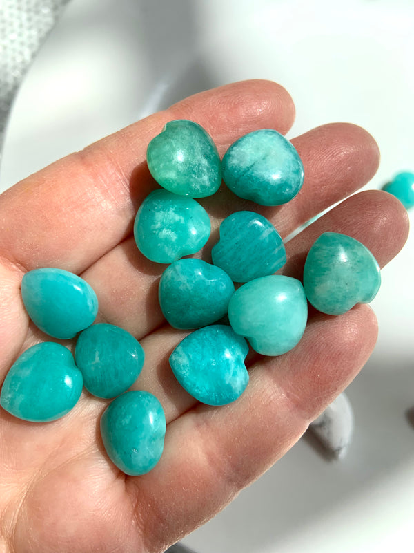 Brilliant Amazonite Hearts