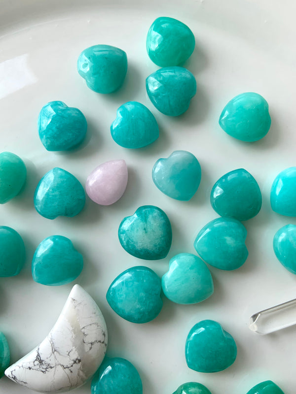 Brilliant Amazonite Hearts