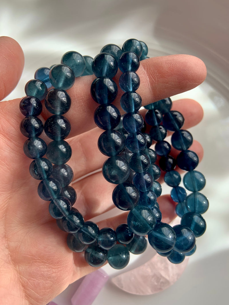 Teal Blue Fluorite Bracelets